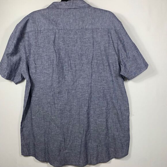 Tenth Ocean Shirt Mens XXL Gray Washable Linen NWT Button Up Short Sleeve - Picture 5 of 6